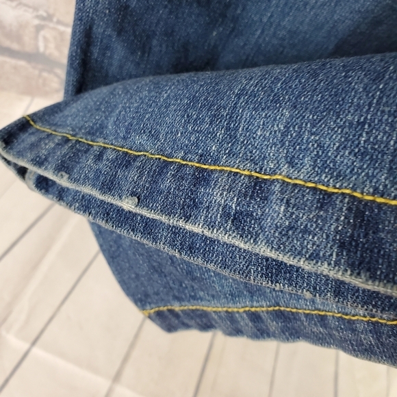 Vintage 90s Wide Leg Jeans 38W x  32L Hip Hop Y2K Streetwear - Picture 13 of 16